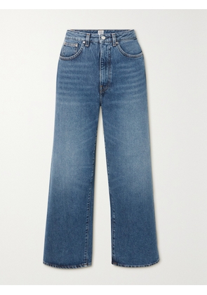 TOTEME - + Net Sustain Cropped High-rise Flared Organic Jeans - Blue - 23,24,25,26,27,28,29,30,31,32