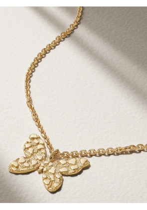 Sydney Evan - Large Butterfly 14-karat Gold Necklace - One size
