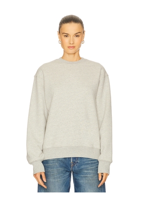 GRLFRND Essential Crew Neck Sweatshirt in Light Grey. Size L. Also in S, XXS, XS, M, XL.