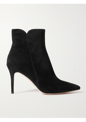 Gianvito Rossi - Levy 85 Suede Ankle Boots - Black - IT34,IT35,IT35.5,IT36,IT36.5,IT37,IT37.5,IT38,IT38.5,IT39,IT39.5,IT40,IT40.5,IT41,IT41.5,IT42