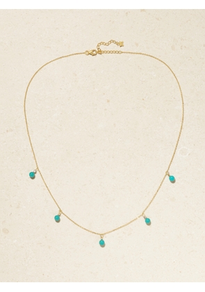 Mateo - 14-karat Gold, Turquoise And Diamond Necklace - One size