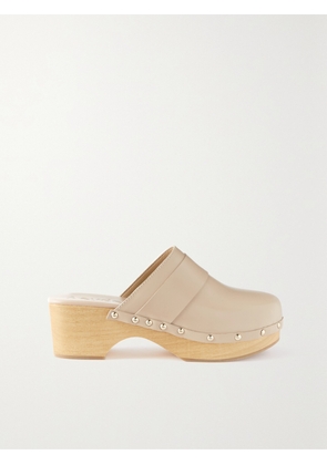 Aeyde - Bibi Studded Leather Clogs - Neutrals - IT35,IT36,IT37,IT38,IT39,IT40,IT41,IT42