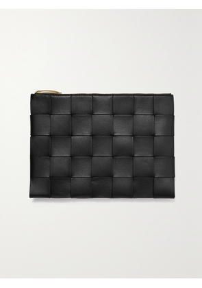 Bottega Veneta - Intrecciato Leather Pouch - Black - One size
