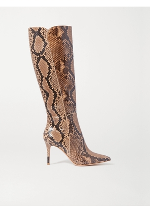 Gianvito Rossi - 85 Python Knee Boots - Animal print - IT36,IT36.5,IT37,IT37.5,IT38,IT38.5,IT39,IT39.5,IT40,IT42