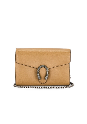 FWRD Renew Gucci Mini Dionysus Wallet On Chain in Beige.