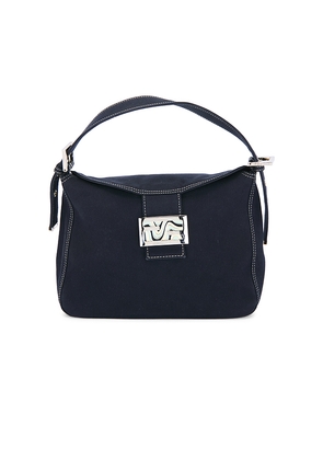 FWRD Renew Fendi Mama Baguette Shoulder Bag in Blue.