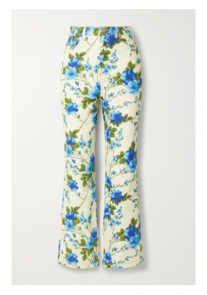RICHARD QUINN - Floral-print High-rise Straight-leg Jeans - White - UK 6,UK 8,UK 10,UK 12,UK 14