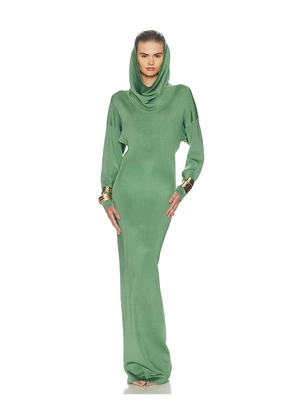 Helsa Emmalynn Cowl Shine Gown in Sage. Size S. Also in XS.