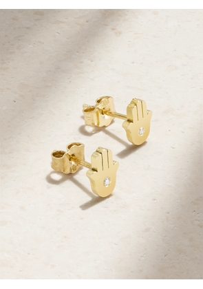 Jennifer Meyer - Mini Hamsa 18-karat Gold Diamond Earrings - One size