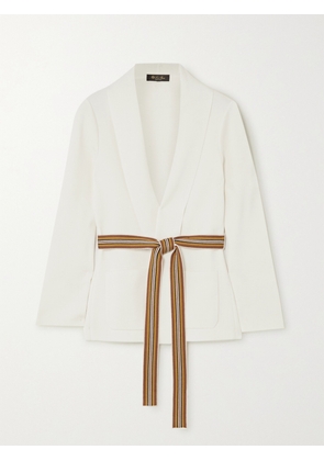 Loro Piana - Belted Silk And Cotton-blend Cardigan - Ivory - IT42,IT44