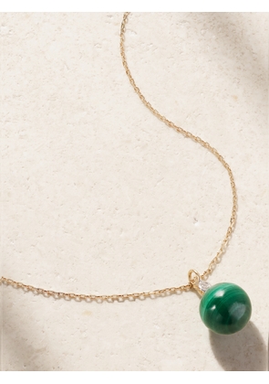 Mateo - 14-karat Gold, Malachite And Diamond Necklace - One size