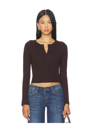 Good American Bell Sleeve Knit Cardigan in Brown. Size L. Also in M, S, XL/1X, XS, XXL/2X, XXXL/3X.
