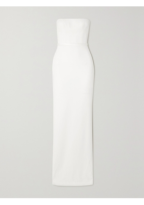 Alex Perry - Cassidy Strapless Satin-crepe Gown - White - UK 4,UK 6,UK 8,UK 10,UK 12,UK 14,UK 16,UK 18