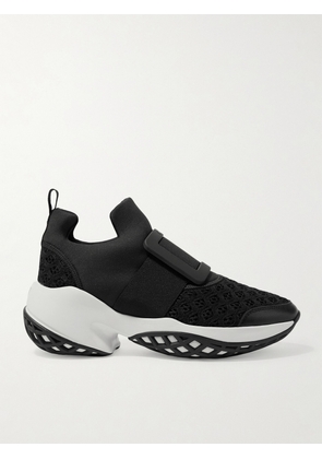 Roger Vivier - Viv Run Mesh And Leather Sneakers - Black - IT35,IT35.5,IT36,IT36.5,IT37,IT37.5,IT38,IT38.5,IT39,IT39.5,IT40,IT40.5,IT41,IT41.5,IT42