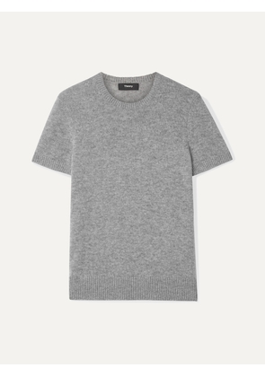 Theory - Basic Tee Feather Cashmere - Gray - x small,small,medium,large,x large