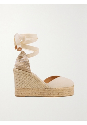 CASTAÑER - + Net Sustain Chiara 80 Canvas Wedge Espadrilles - Ivory - IT35,IT36,IT37,IT38,IT39,IT40,IT41