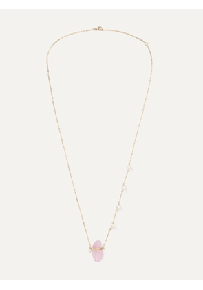 HARRIS ZHU - 14-karat Gold, Quartz And Pearl Necklace - One size