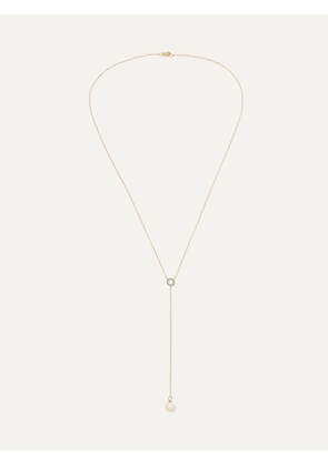 Mateo - 14-karat Gold, Diamond And Pearl Necklace - One size