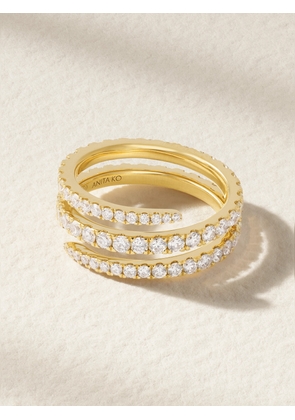 Anita Ko - Coil 18-karat Gold Diamond Ring - 5,6,6 1/2,7