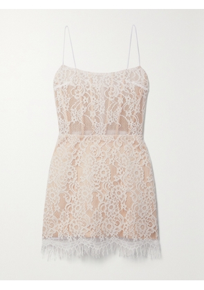 RASARIO - Fringed Lace Mini Dress - White - FR 34,FR 36,FR 38,FR 40,FR 42,FR 44