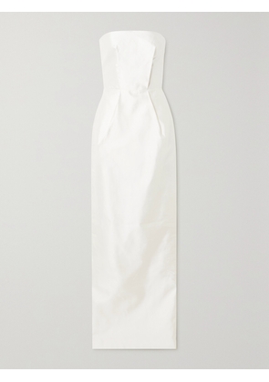 RASARIO - Strapless Duchesse Silk-satin Gown - White - FR 34,FR 36,FR 38,FR 40,FR 42,FR 44