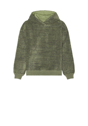 ISA BOULDER Boucle Hoodie in Green. Size M. Also in S, XL/1X.