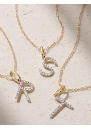 STONE AND STRAND - Initial 9-karat Gold Diamond Necklace - A,B,C,D,E,F,G,H,I,J,K,L,M,N,O,P,Q,R,S,T,U,V,W,X,Y,Z