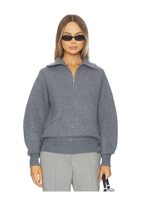 Helmut Lang Boiled Zip Turtleneck in Grey. Size L. Also in XS, S, M.