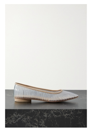 Cult Gaia - Leena Leather-trimmed Pvc Point-toe Flats - Neutrals - IT35,IT35.5,IT36,IT36.5,IT37,IT37.5,IT38,IT38.5,IT39,IT39.5,IT40,IT40.5,IT41,IT41.5,IT42