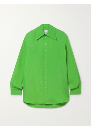 Christopher John Rogers - Oversized Twill Shirt - Green - x small,small,medium,large,x large