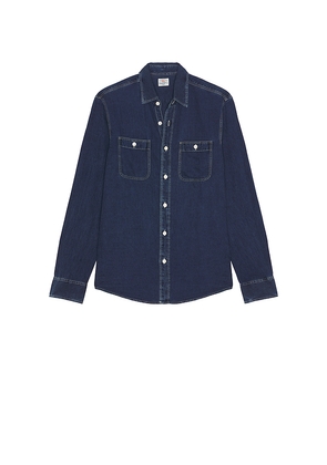Faherty The Tried And True Chambray Workshirt in Blue. Size L. Also in S, M, XL/1X.