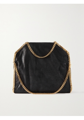 Stella McCartney - The Falabella Medium Vegetarian Brushed-leather Shoulder Bag - Black - One size