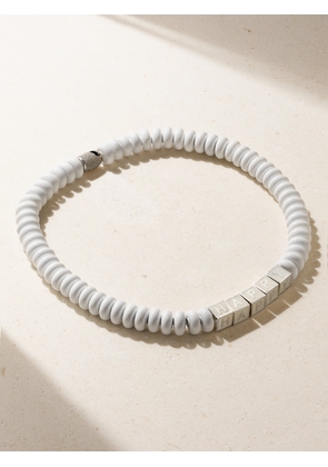 Lauren Rubinski - Happy Sterling Silver, Enamel And Bead Necklace - White - One size