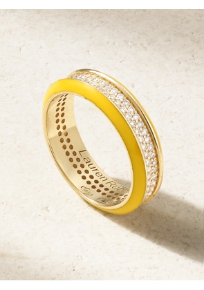 Lauren Rubinski - 14-karat Gold, Enamel And Diamond Ring - 52,53,54