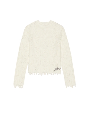 Honor The Gift Cable Sweater in White. Size L. Also in S, M, XXL/2X.