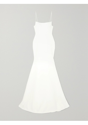 Alex Perry - Eliza Satin-crepe Gown - White - UK 4,UK 6,UK 8,UK 10,UK 12,UK 14,UK 16,UK 18
