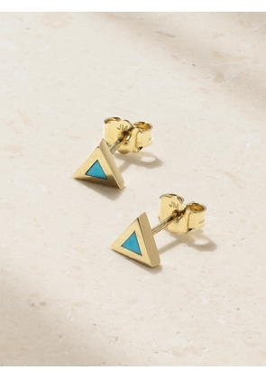 Jennifer Meyer - Mini Triangle 18-karat Gold Turquoise Earrings - One size