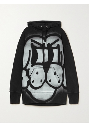 Givenchy - Printed Cotton-jersey Hoodie - Black - xx small,x small,small,medium,large,x large