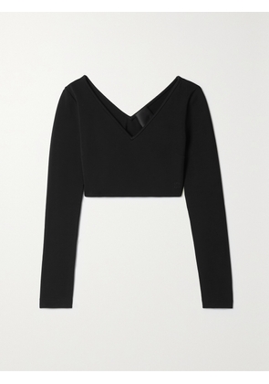 Givenchy - Cropped Stretch-knit Top - Black - FR 34,FR 36,FR 38,FR 40,FR 42