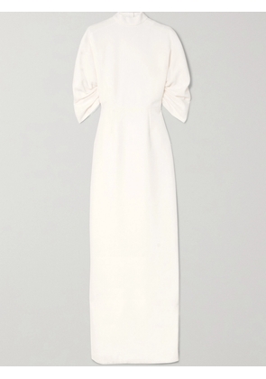 Emilia Wickstead - Sharonella Open-back Wool-crepe Dress - Ivory - UK 6,UK 8,UK 10,UK 12,UK 14,UK 16
