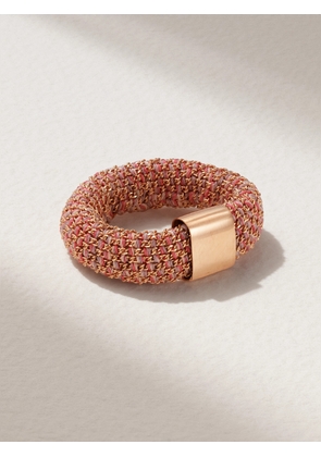 Carolina Bucci - 18-karat Rose Gold And Silk Ring - Pink - 6 1/2