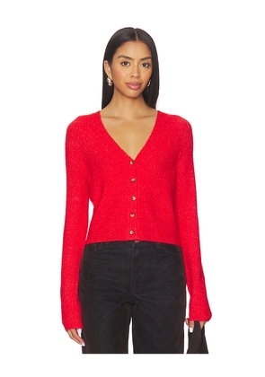 Free People School Girl Cardi in Red. Size L. Also in XS, S, M, XL.