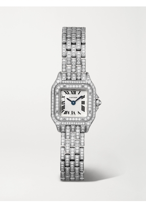 Cartier - Panthère De Cartier 25mm Mini Rhodium-plated 18-karat White Gold Diamond Watch - One size