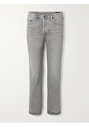 GOLDSIGN - The Walcott Distressed Straight-leg Organic Jeans - Gray - 23,24,25,26,27,28,29,30,31,32