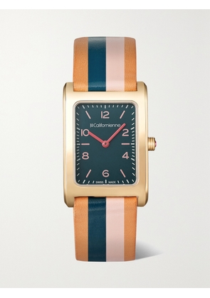 LA CALIFORNIENNE - Daybreak 24mm Gold-plated Striped Leather Watch - One size