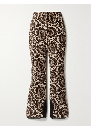 FENDI - Printed Velvet Bootcut Ski Pants - Neutrals - IT38,IT40,IT42,IT44,IT46,IT48