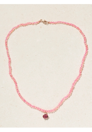 Andrea Fohrman - Mini Cosmo 14-karat Rose Gold Multi-stone Necklace - Pink - One size