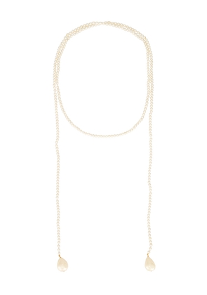 Galley Los Angeles Neck Scarf Necklace in Ivory.