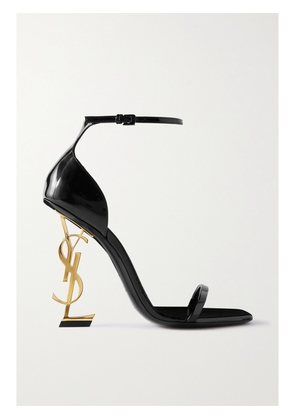 SAINT LAURENT - Opyum Embellished Patent-leather Sandals - Black - IT34.5,IT35,IT35.5,IT36,IT36.5,IT37,IT37.5,IT38,IT38.5,IT39,IT39.5,IT40,IT41,IT41.5,IT42