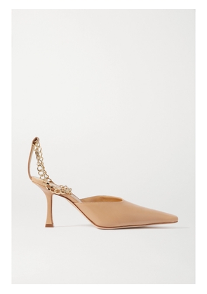 A.W.A.K.E. MODE - Lucrezia Chain-embellished Leather Pumps - Neutrals - IT35,IT35.5,IT36,IT36.5,IT37,IT37.5,IT38,IT38.5,IT39,IT39.5,IT40,IT41